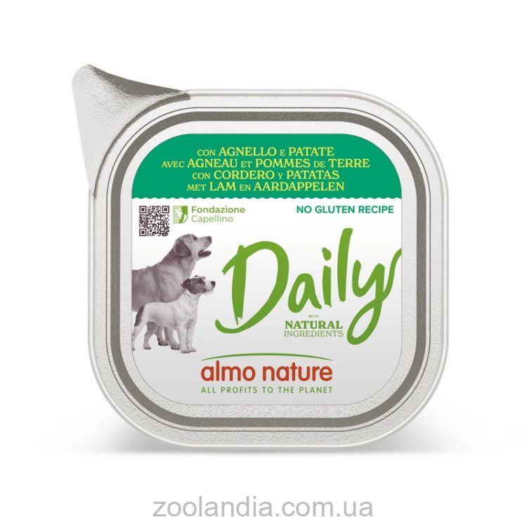 Almo Nature (Альмо Натюр) Daily Adult Dog Lamb&Potatoes - Консервированный корм для взрослых собак (ягненок/картофель)