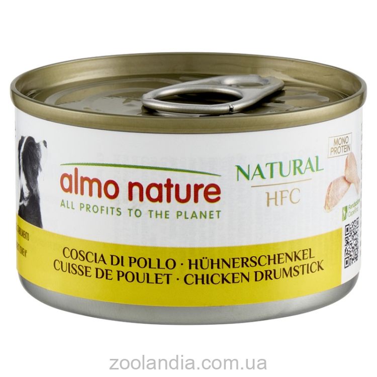 Almo Nature (Альмо Натюр) HFC Natural Adult Dog - Консервированный корм для взрослых собак (куриная голень)