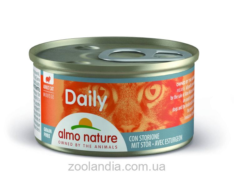 Almo Nature (Альмо Натюр) Daily Menu Cat консервы для кошек мус (с осетром)