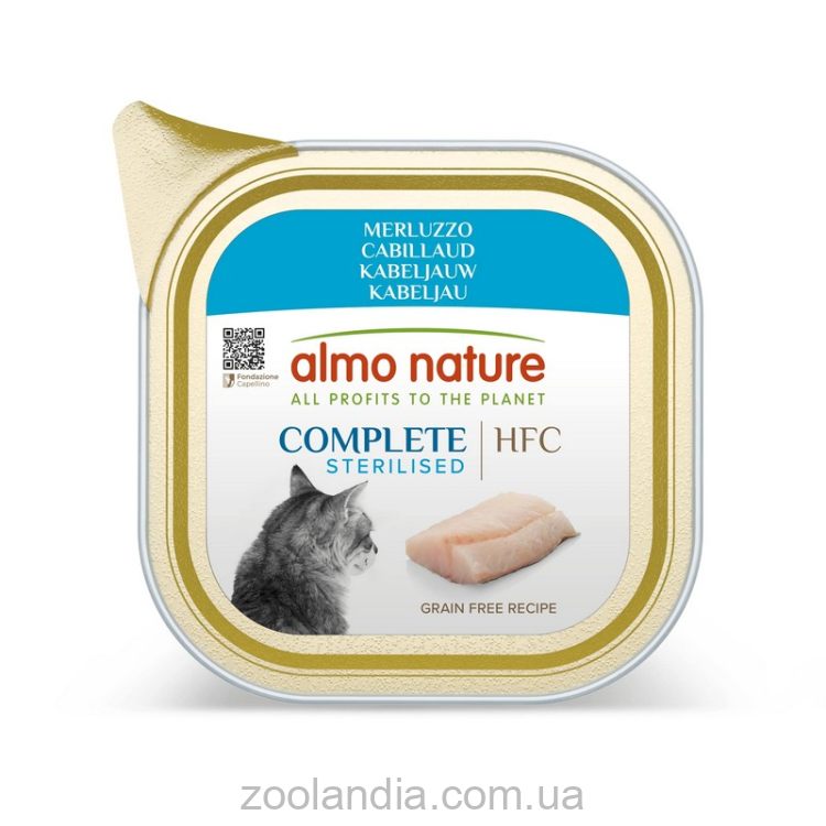 Almo Nature (Альмо Натюр) HFC Cat Complete Sterilised - Влажный корм для стерилизованных кошек, треска