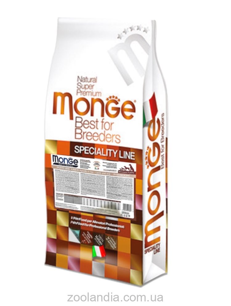 Monge (Монж) Natural Superpremium All Breeds Puppy & Junior - Сухой корм с ягненком для щенков различных пород
