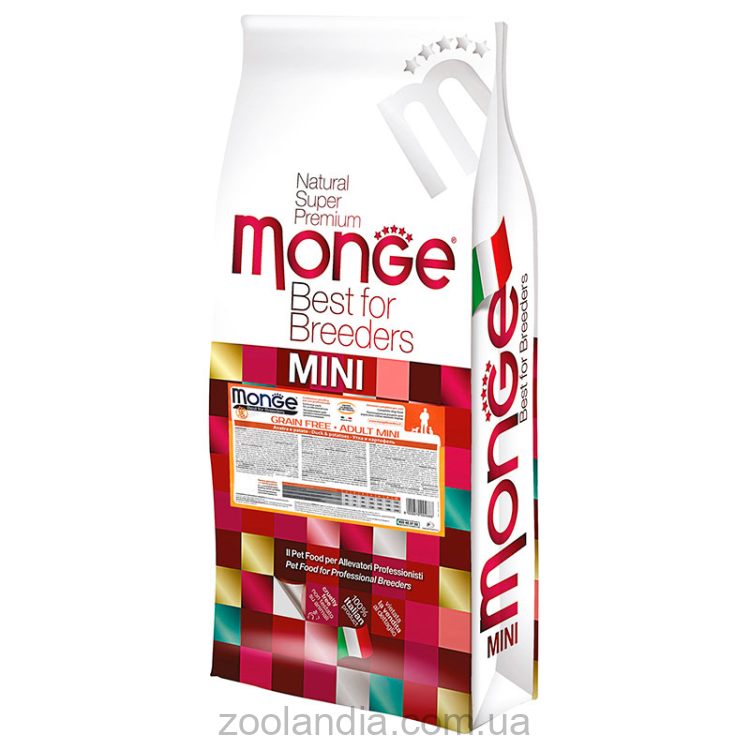 Monge (Монж) BWild Grain Free Duck Adult Mini - Беззерновой корм с уткой для взрослых собак мелких пород