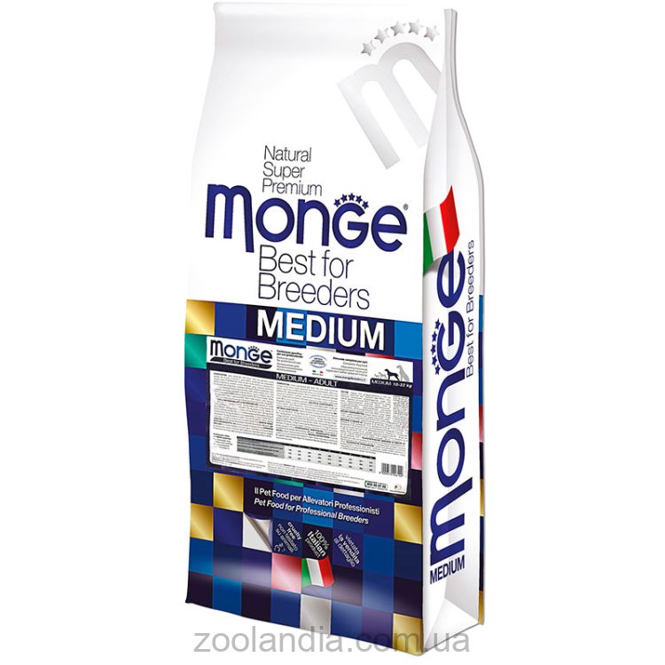 Monge (Монж) Natural Superpremium Medium Adult - Сухой корм с курицей для взрослых собак средних пород