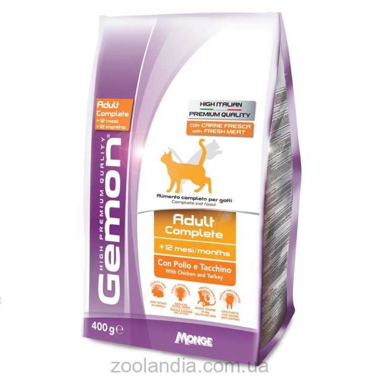Gemon (Джемон) Adult Cat Complete with Chicken and Turkey - Сухой корм для кошек, с курицей и индейкой