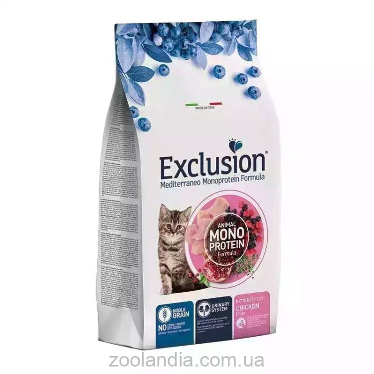 Exclusion (Эксклюжн) Noble Grain Kitten Chicken  - Монопротеиновый сухой корм для котят с курицей