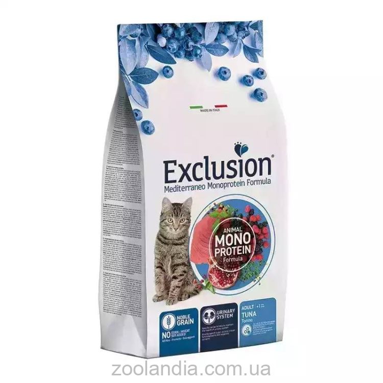 Exclusion (Эксклюжн) Noble Grain Cat Adult Tuna - Монопротеиновый сухой корм для взрослых котов с тунцом