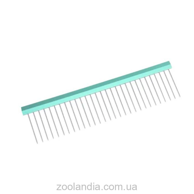 Tauro Pro Line (Тауро про Лайн) Ultra Light Line расческа с алюминиевой ручкой и зубчиками из нержавеющей стали, мятный