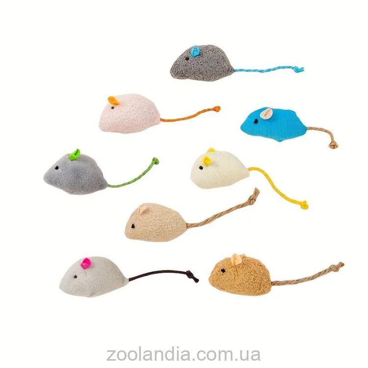 Плюшевая игрушка-мышка для кошек