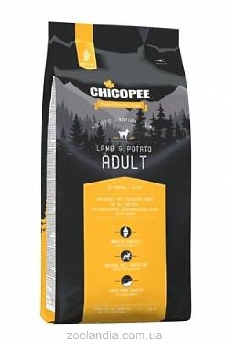 Chicopee (Чикопи) HNL Adult Lamb &Potato – беззерновой корм для взрослых собак с мясом ягненка и картофелем