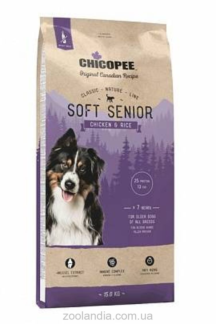 Chicopee (Чикопи) CNL Soft Senior Chicken &Rice – полувлажный корм для пожилых собак всех пород (с курицей и рисом)