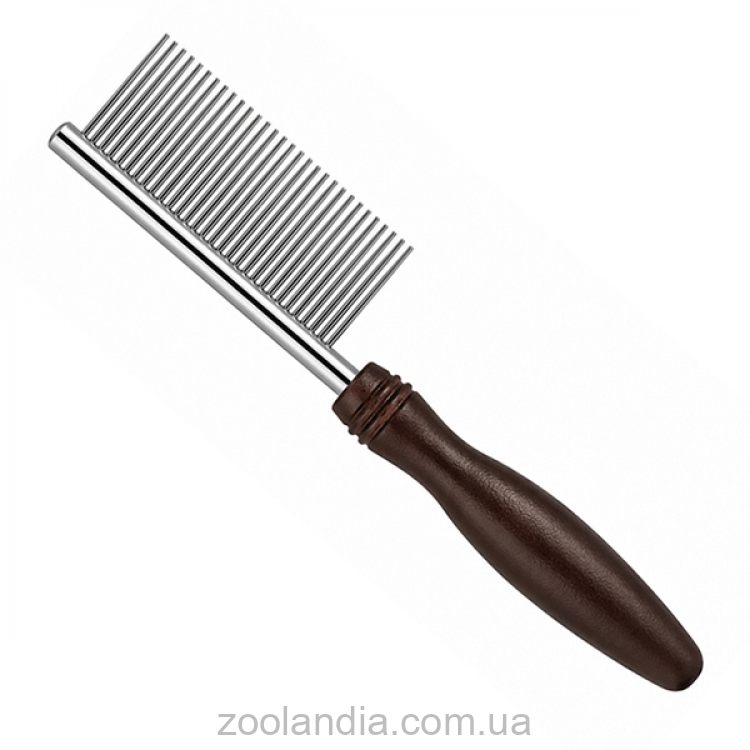 DoggyMan (ДоггиМен) NSD Fine Teeth Comb With Handle-SS - Расческа с мелкими зубчиками и ручкой для собак