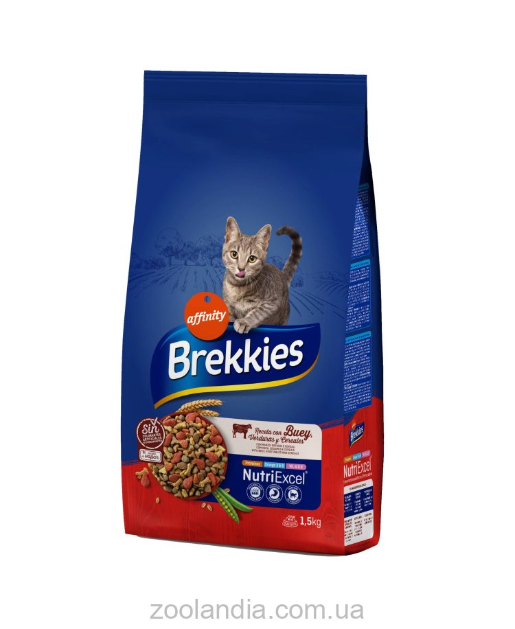 Brekkies (Брекис) Cat Beef - Сухой корм для взрослых кошек з говядиной