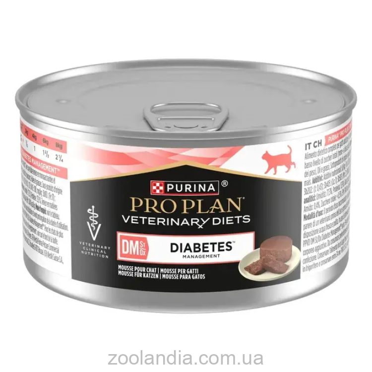 Purina Pro Plan Veterinary Diets DM Diabetes Management - Влажный лечебный корм для кошек c сахарным диабетом (банка)