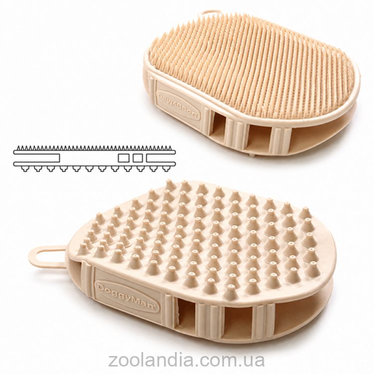 DoggyMan (ДоггиМен) BS Double-Sided Grooming Glove - Силиконовая щетка-перчатка для собак и котов двусторонняя