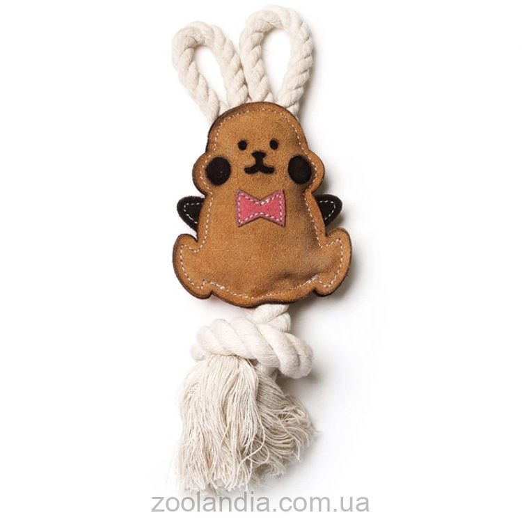 DoggyMan (ДоггиМен) Leather Lion with Rope - Жевательная игрушка для собак лев с канатом, натуральная кожа