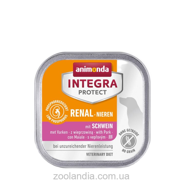 Animonda (Анимонда) Integra Protect Renal with Pork - Консервированный ветеринарный корм для собак при болезнях почек, моно свинина