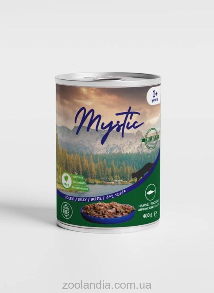 Mystic (Мистик) Cat - Консервы для котов кусочки анчоуса в желе