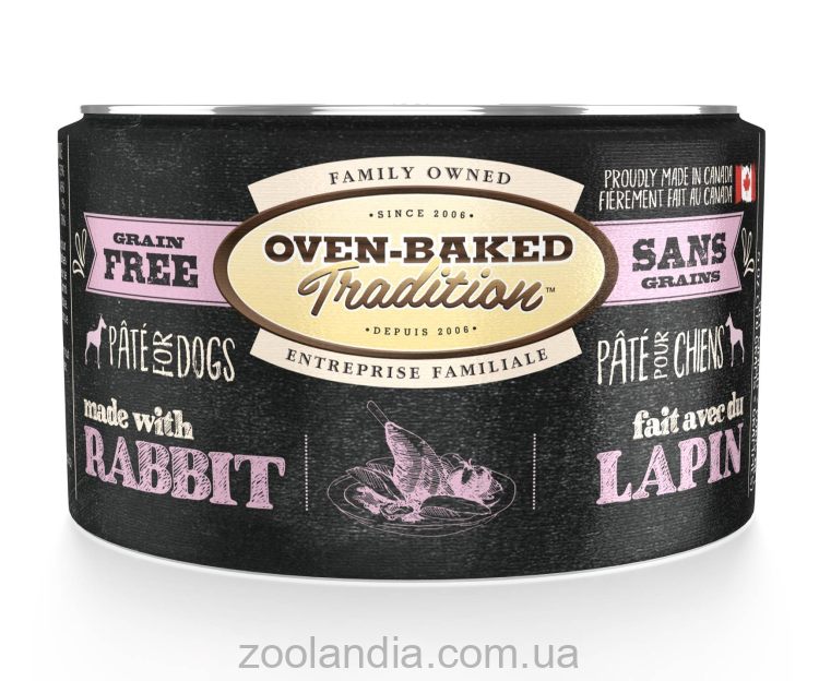 Oven-Baked (Овен Бекет) Tradition Rabbit - влажный корм для собак из свежего мяса кролика