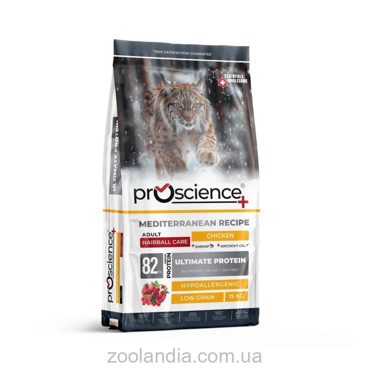 ProScience (ПроСайенс) Hairball Care Adult Chicken - Сухой корм для выведения шерсти у кошек (курица)