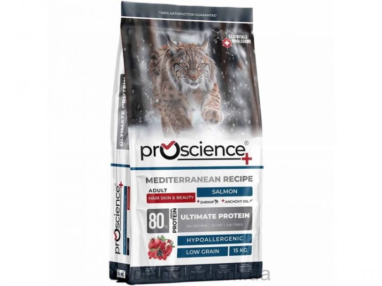 ProScience (ПроСайенс) Sensitive Beauty Adult Salmon - Cухой корм для здоровья кожи и шерсти кошек (лосось)