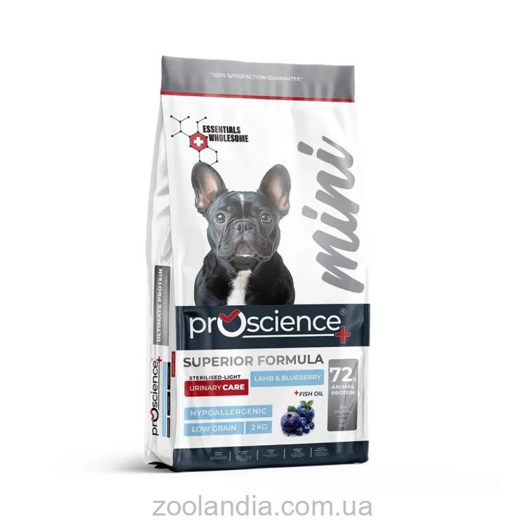 ProScience (ПроСайенс) Sterilised Light Urinary Care Mini Adult Lamb & Blueberry - Сухой корм для стерилизованных собак мелких пород (ягненок и черника)