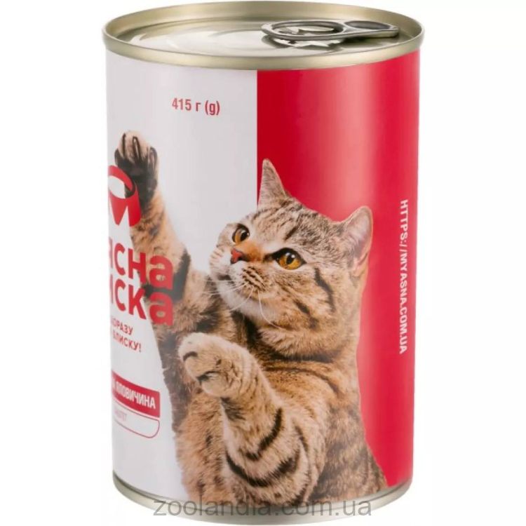 Мясная миска - Влажный корм для котов с говядиной (паштет)