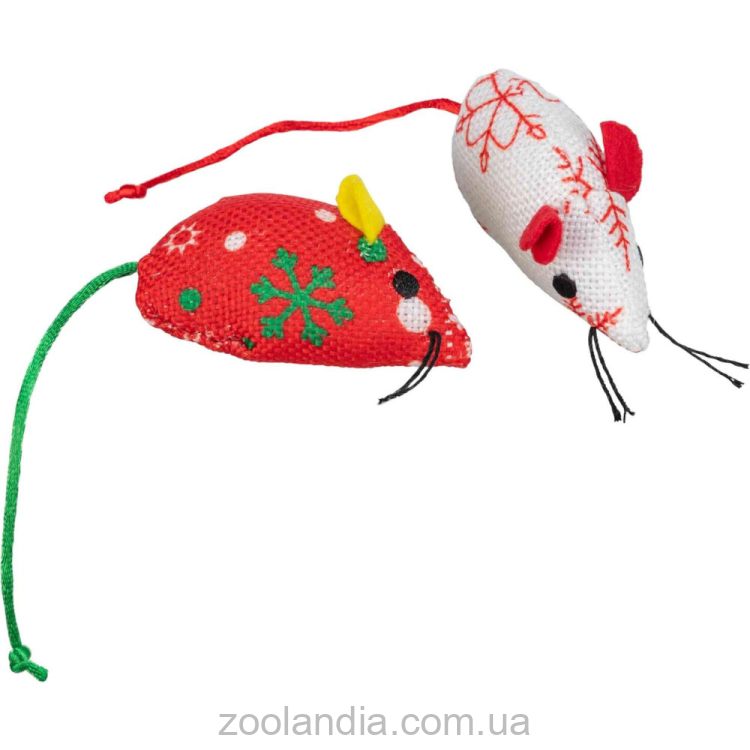 Trixie (Трикси) Игрушка для котов Рождественская Мишка, 2 шт. 7 см