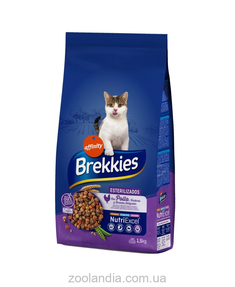 Brekkies (Брекис)  Cat Sterilized - Сухой корм для взрослых стерилизованных котов з курицей