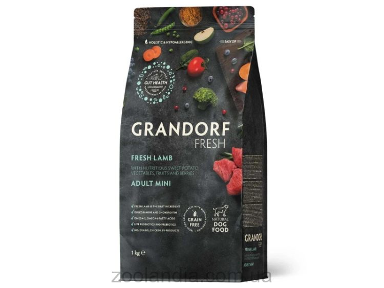 Grandorf Fresh (Грандорф) Adult Mini Lamb & Sweet Potato - Cухой корм для собак малых пород (ягненок и батат)