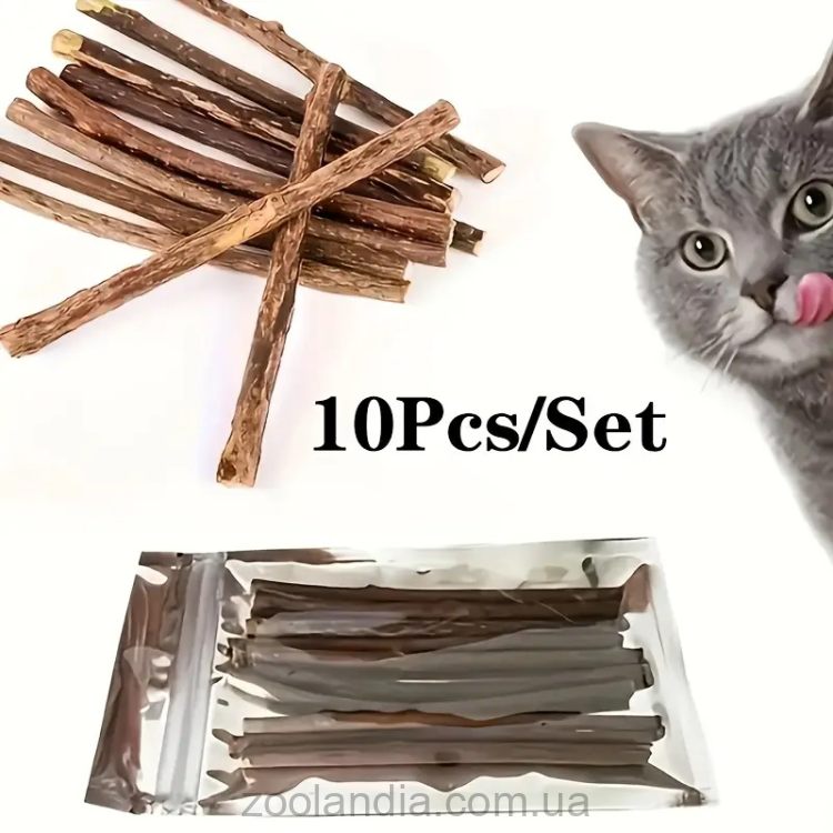 Деревянные палочки Tianjiao Cat - Игрушки для кошек для игры и прорезывания зубов (10 шт)