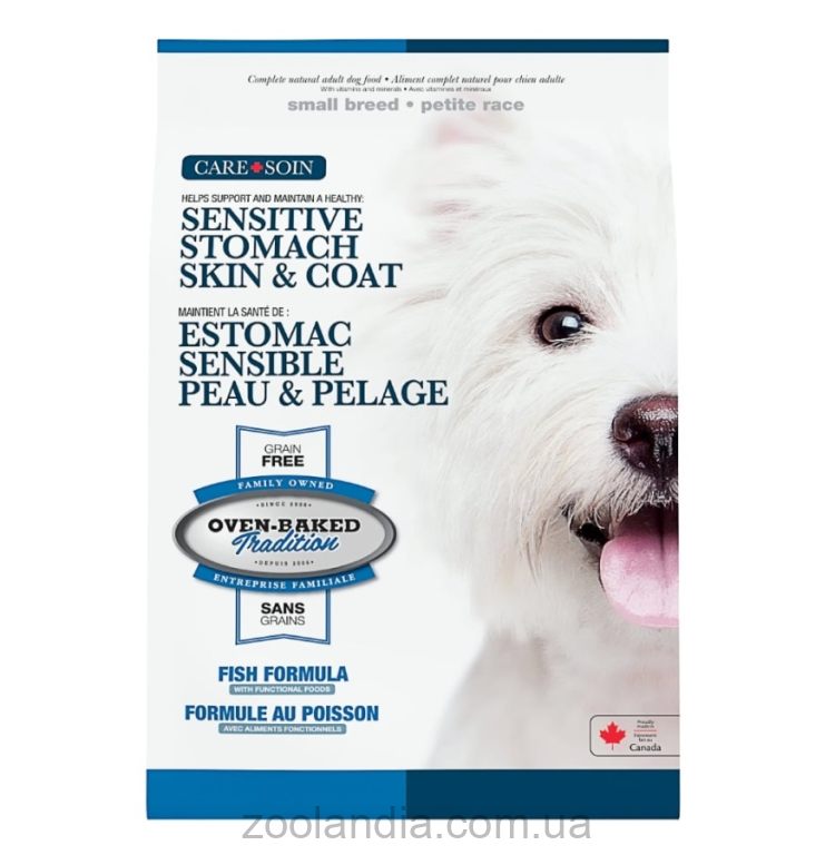 Oven-Baked (Овен Бекет) Tradition Sensitive Stomach Skin&Coat Fish Formula Small Breed - Беззерновой сухой корм для собак мелких пород здоровое пищеварение и шелковистая шерсть с рыбой