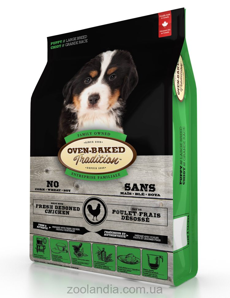 Oven-Baked (Овен Бекет) Tradition puppy large breeds - Сухой корм для щенков крупных пород со свежим мясом курицы