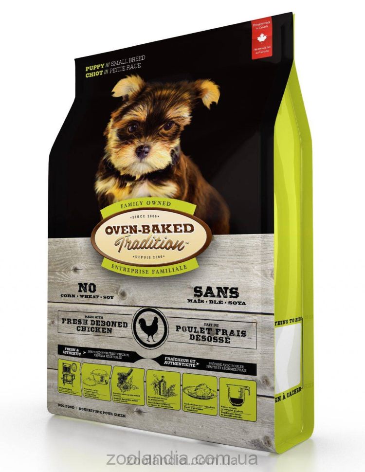 Oven-Baked (Овен Бекет) Tradition puppy small breeds-Сухой корм для щенков малых пород со свежим мясом курицы