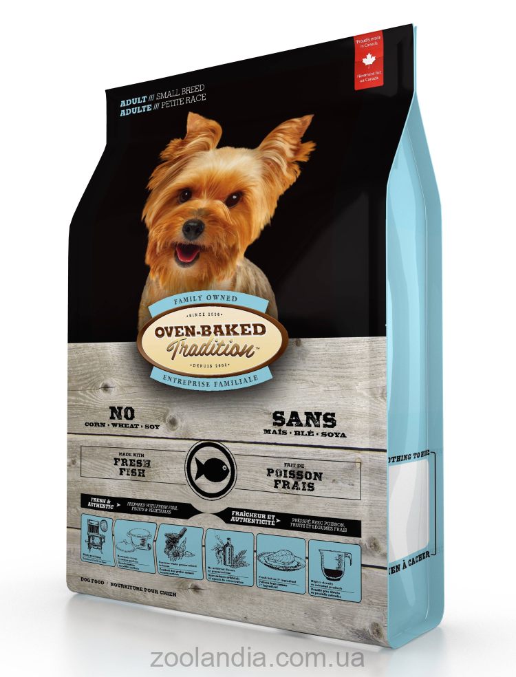 Oven-Baked (Овен Бекет) Tradition adult small breeds-Сухой корм для собак малых пород со свежим мясом рыбы