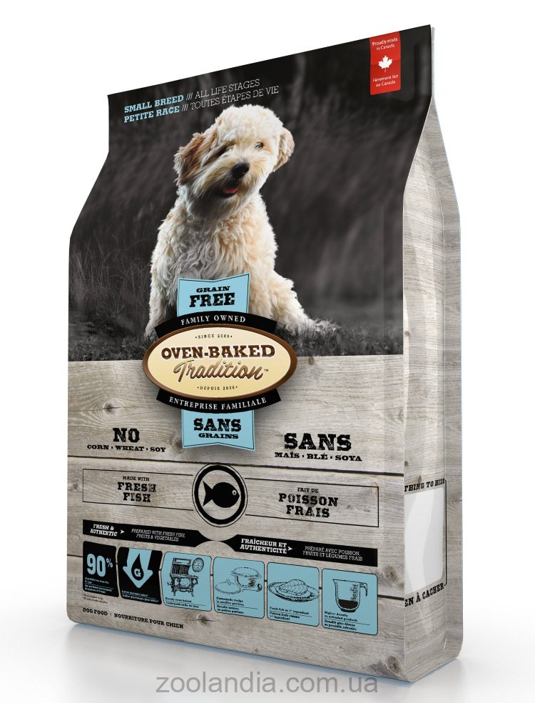Oven-Baked (Овен Бекет) Tradition adult small breeds Fish - беззерновой Сухой корм для собак малых пород со свежим мясом рыбы