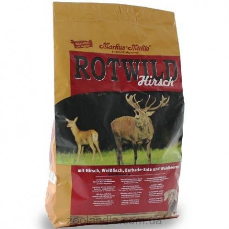 Luposan (Люпосан) Markus-Muhle ROTWILD Hirsch - Корм для взрослых собак всех пород (олень, утка, белая рыба)