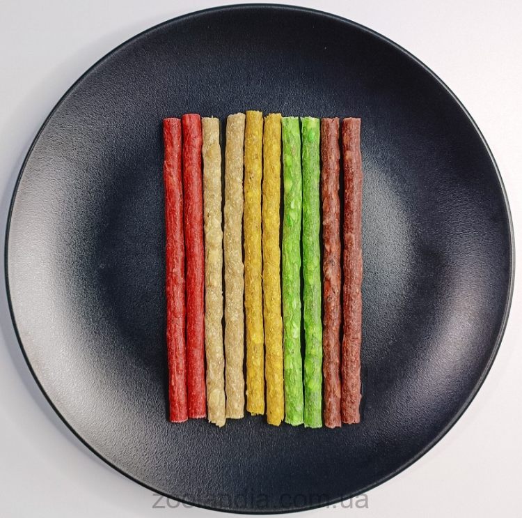 AlfPet (АльфПет) - Лакомство для собак жевательные цветные палочки, 12,5 см