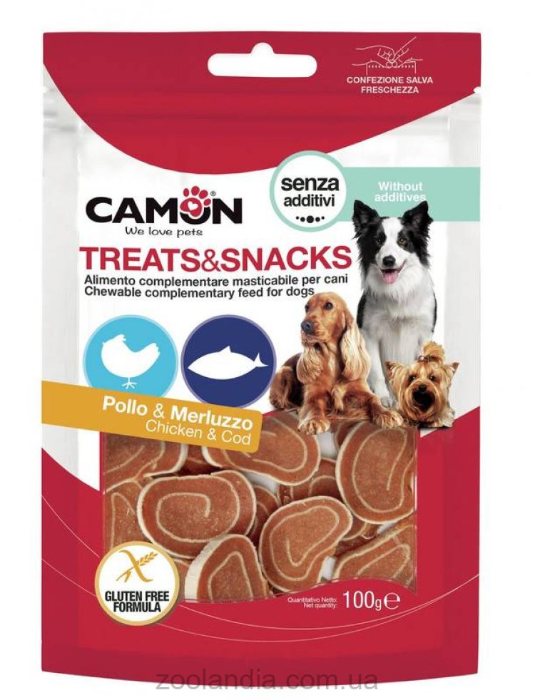 Camon (Камон) Treats & Snacks Chicken - Суши лакомство для собак (курицей и треской)