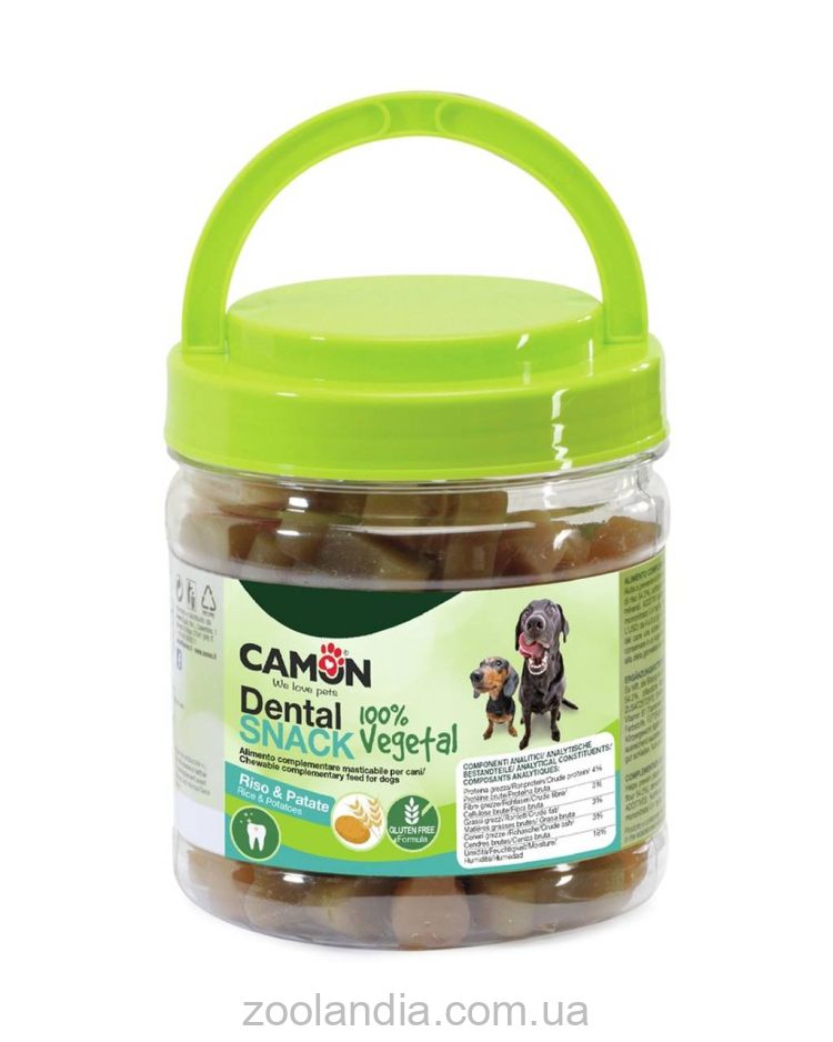 Camon (Камон) - овощное лакомство для собак предотвращающее образование зубного налета и неприятного запаxа из пасти 400г