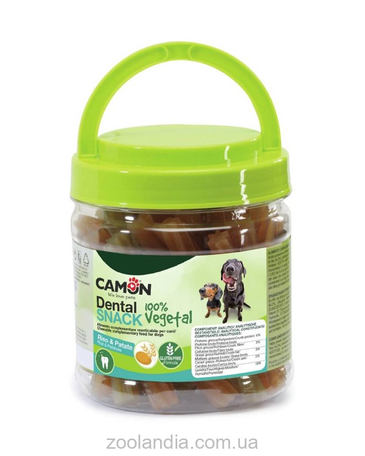 Camon (Камон) - овощное лакомство для собак, предотвращающее образование зубного налета и неприятный запах из пасти 350г