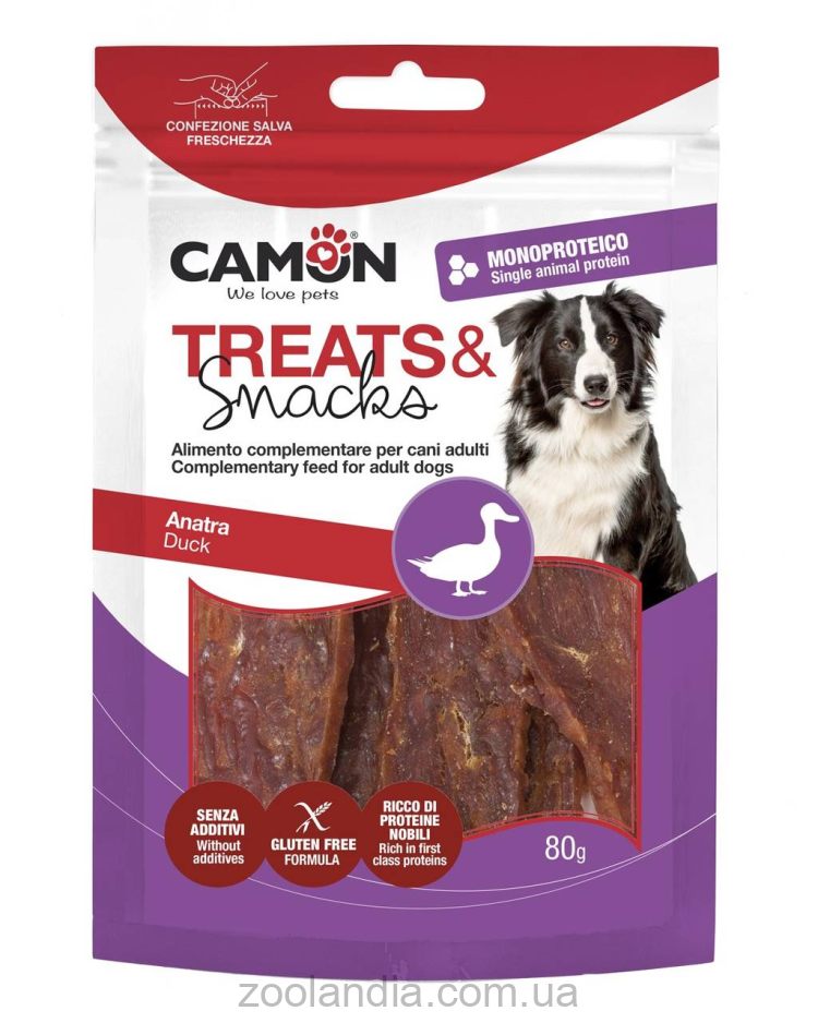 Camon (Камон) Treats & Snacks - лакомство для собак филе из утиного мяса 12,5см 80г