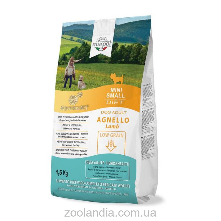 Marpet (Марпет) AequilibriaVET Low Grain Adult Mini/Small Lamb - Сухой корм с ягненком для взрослых собак малых пород
