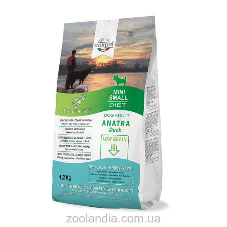 Marpet (Марпет) Aequilibriavet - Cухой корм для взрослых собак малых пород (утка)