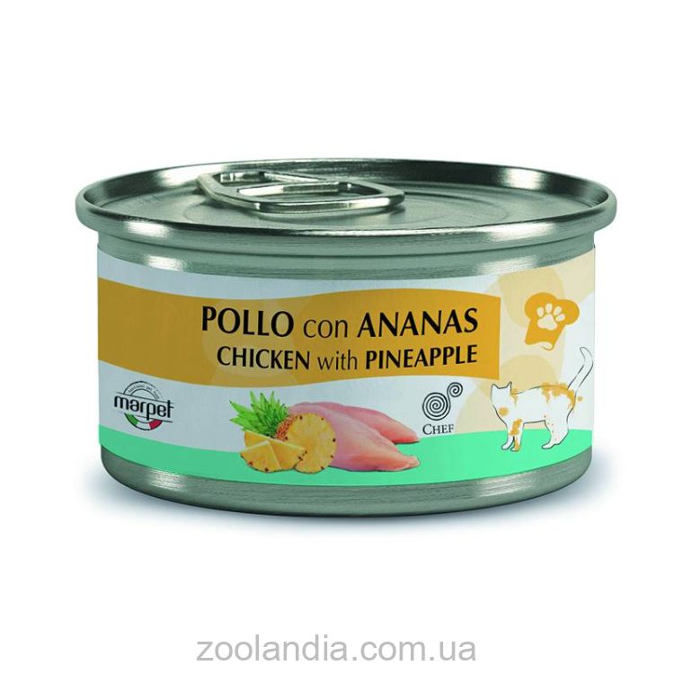 Marpet (Марпет) Aequilibria Chef - Дополнительный консервированный корм для кошек (курица/ананас)