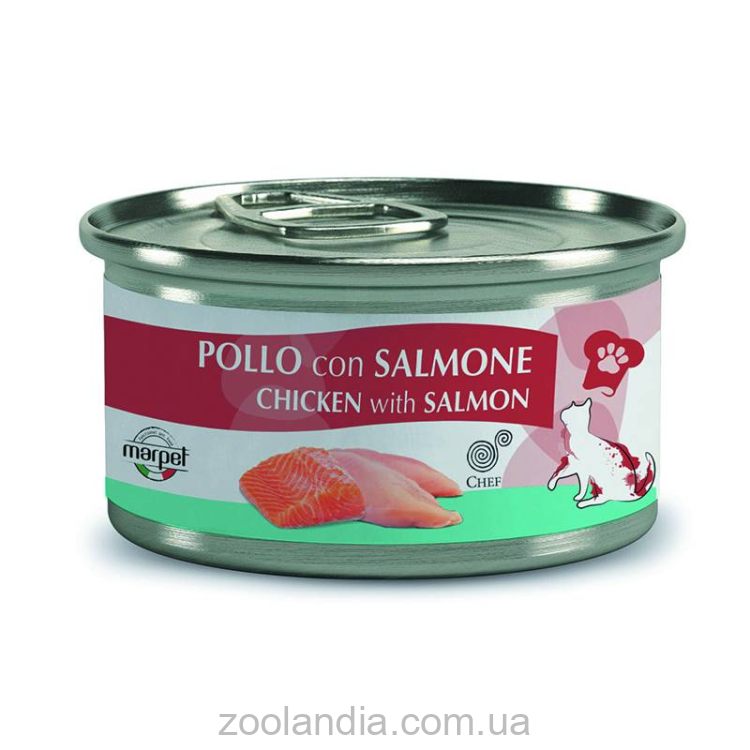 Marpet (Марпет) Aequilibria Chef - Дополнительный консервированный корм для кошек (курица/лосось)