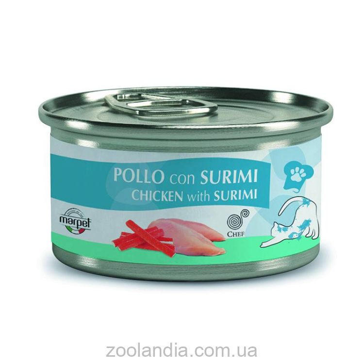 Marpet (Марпет) Aequilibria Chef - Дополнительный консервированный корм для кошек (курица/сурими)