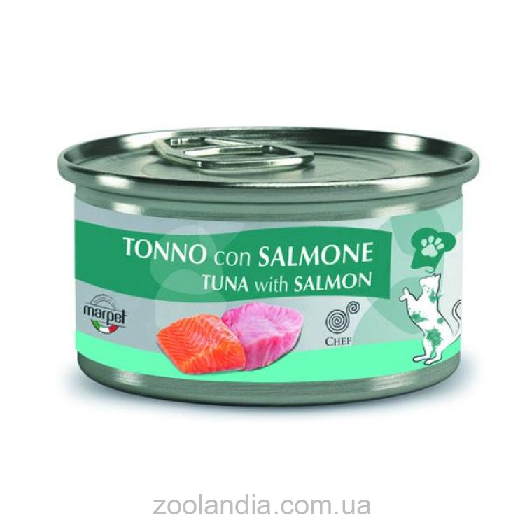 Marpet (Марпет) Aequilibria Chef - Дополнительный консервированный корм для кошек (тунец/лосось)