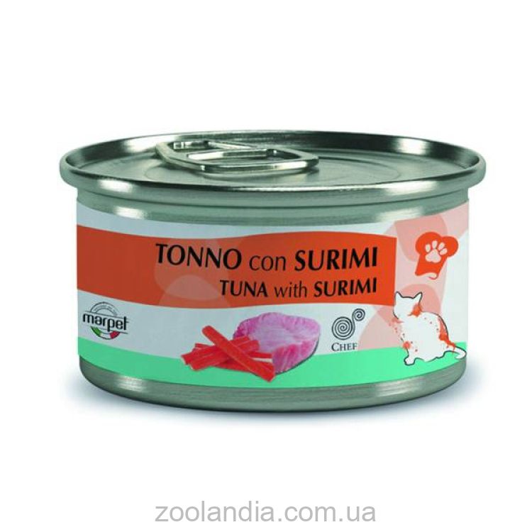 Marpet (Марпет) Aequilibria Chef - Дополнительный консервированный корм для кошек (тунец/сурими)