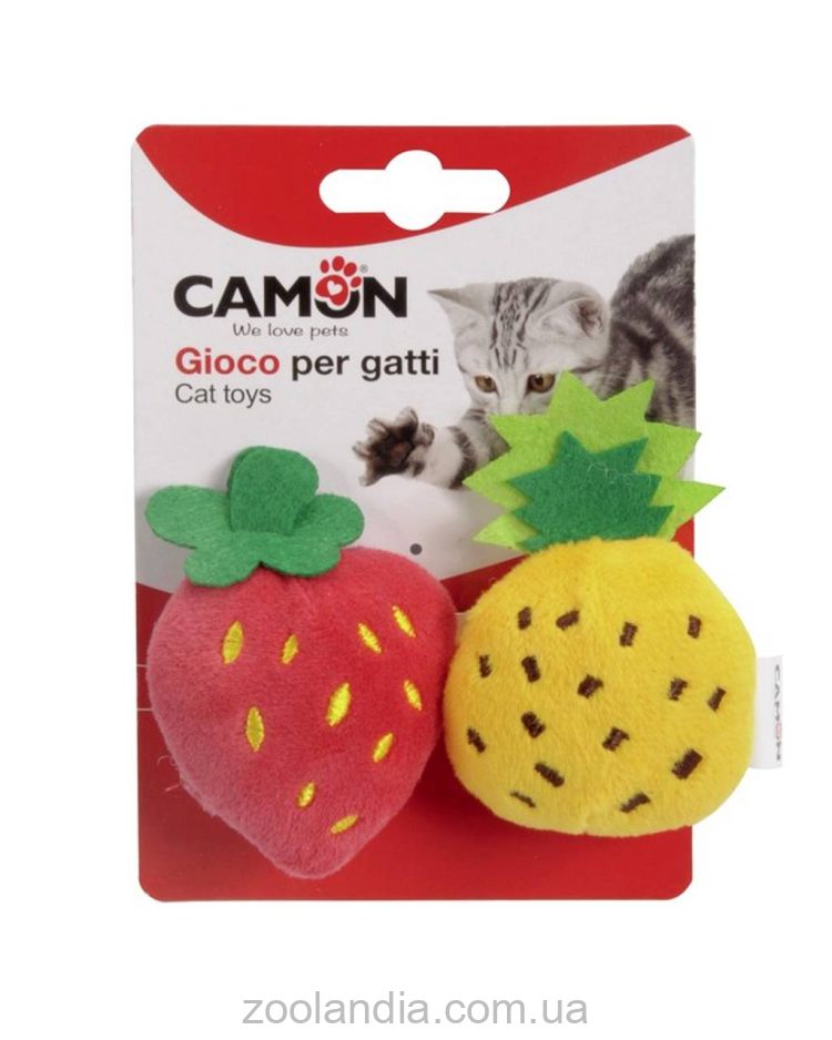 Camon (Камон) Gioco per gatti - игрушка для котов ананас и клубника 2шт