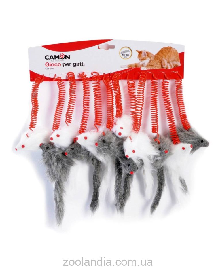 Camon (Камон) Gioco per gatti - игрушка для котов мышка Грейзи на пружинке